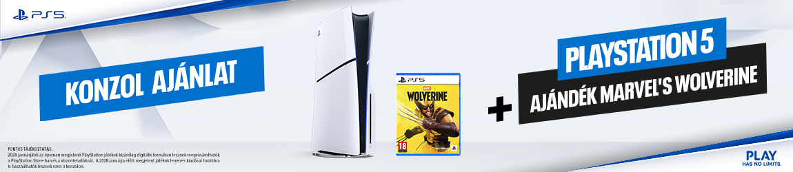 PlayStation 5 + ajándék Marvel's Wolverine