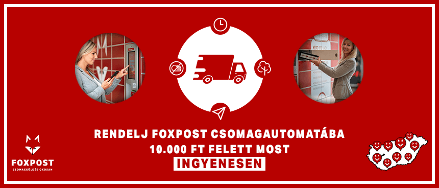 Ingyenes szállítás Foxpost futárszolgálattal 10.000Ft felett