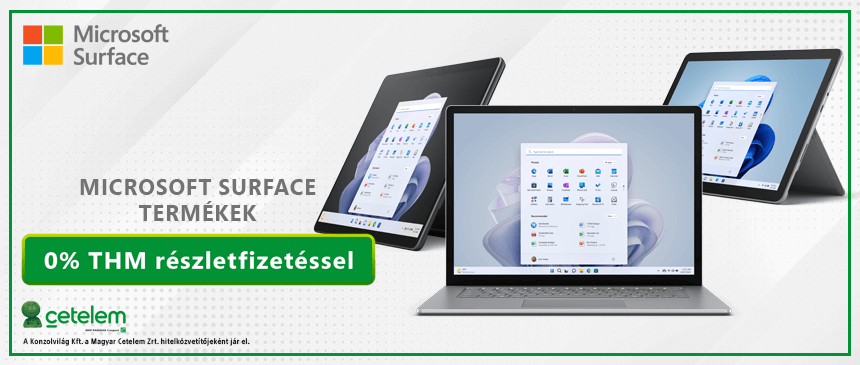 Microsoft Surface termékek 0% THM-mel