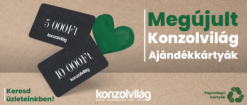 Megújultak a Konzolvilág Ajándékkártyák