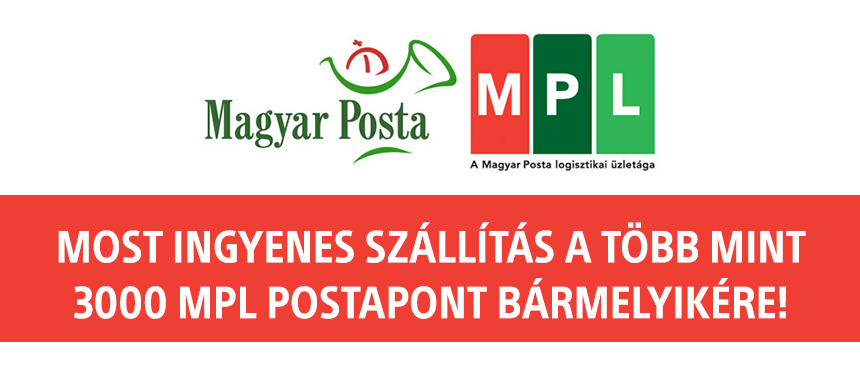 Ingyenes szállítás az összes MPL Postapontra