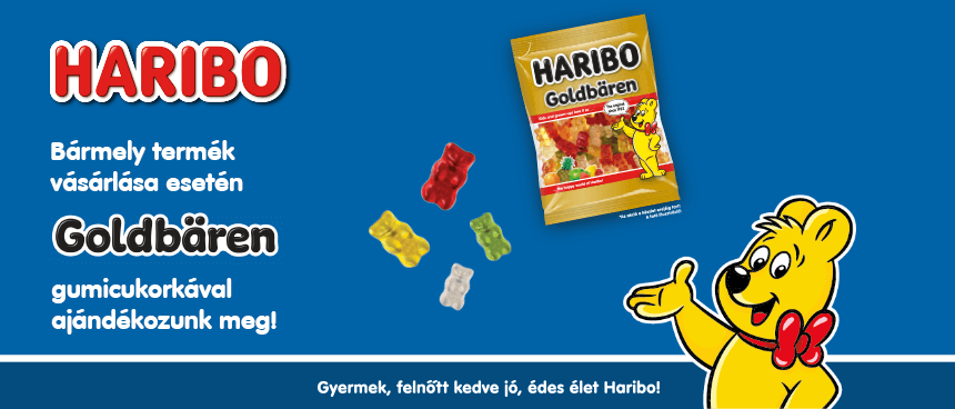 Haribo Goldbären gumicukorka minden vásárlás mellé