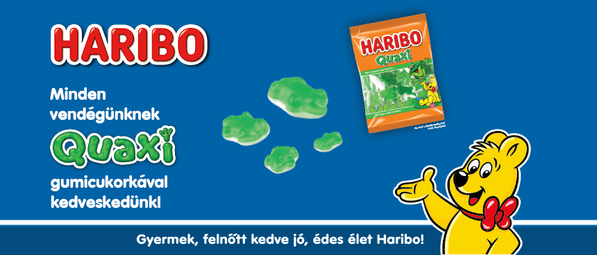 Haribo Quaxi minden vásárlás mellé