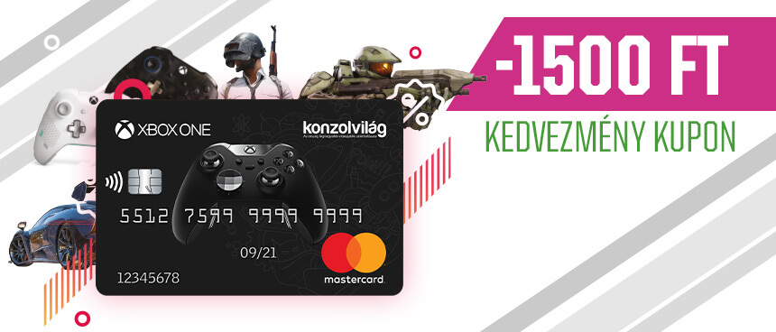 1500 Ft kedvezmény és ajándék mozijegy Konzolvilág Mastercard kártyával