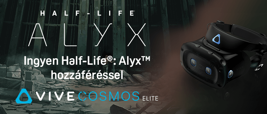 HTC Vive Cosmos Elite most Half-Life: Alyx teljes játékkal