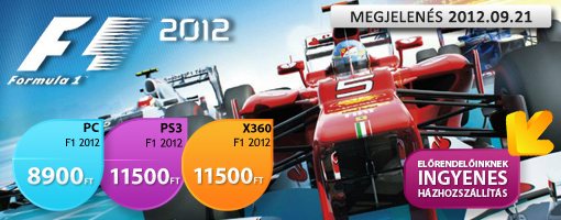 F1 2012 Előrendelés