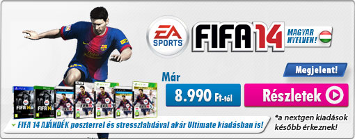 Már kapható üzletünkben az év egyik legjobb focis játéka, a FIFA 14