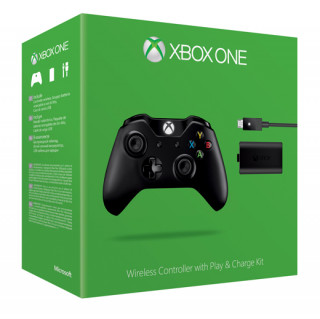 Xbox One Wireless Controller (Black) + Play & Charge Kit Xbox One