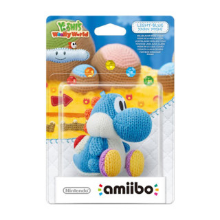 Yarn Yoshi amiibo figura (kék) - Yoshi's Woolly World Collection Nintendo Switch