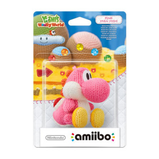 Yarn Yoshi amiibo figura (pink) - Yoshi's Woolly World Collection Nintendo Switch