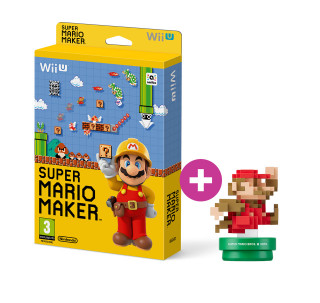 Super Mario Maker + 30th Anniversary Mario Amiibo (Classic) Wii