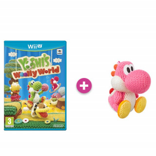 Yoshi's Woolly World + amiibo Yarn Yoshi Pink Wii