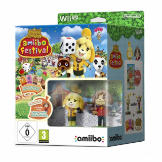 WiiU Animal Crossing amiibo Festival+2amiibo+3card Wii