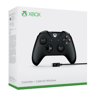 Xbox One Wireless Controller (Black) + Cable for Windows (4N6-00002) Több platform