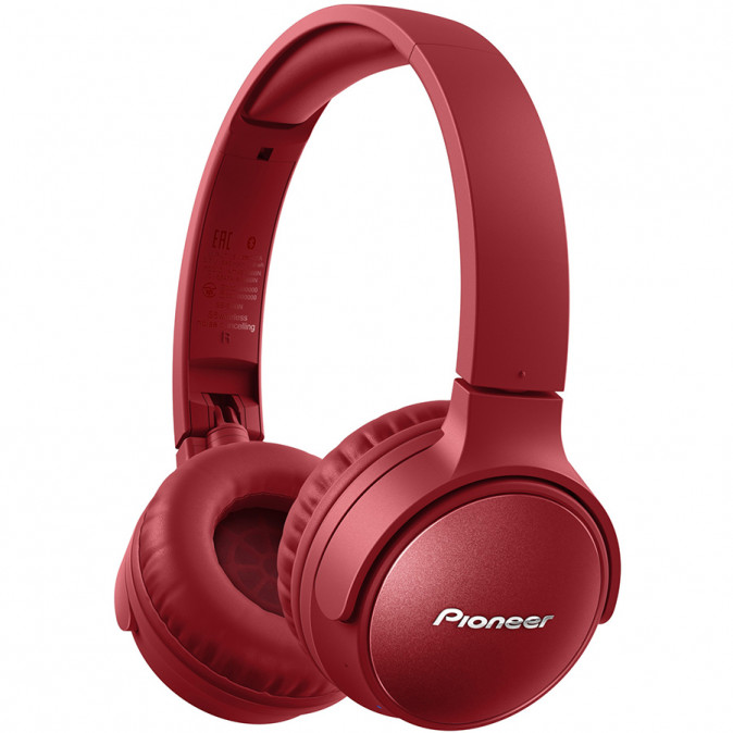 Pioneer SE-S6BN-R Bluetooth aktív zajszűrős piros fejhallgató PC