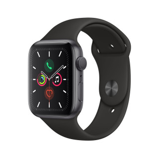 Apple Watch Series 5 GPS, 44mm Space Grey Aluminium Case with Black Sport Band - S/M & M/L (Bontott) Mobil