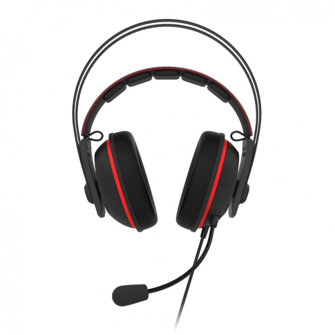 ASUS TUF GAMING H7 Fekete-piros Gamer Headset (90YH01VR-B8UA00) (Bontott) PC