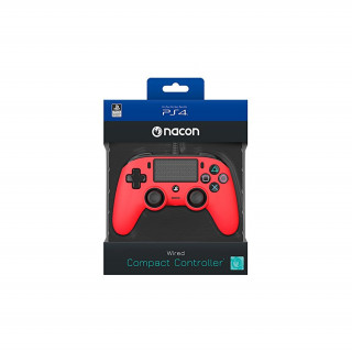 Playstation 4 (PS4) Nacon Wired Compact Controller (Red) (Bontott) PS4