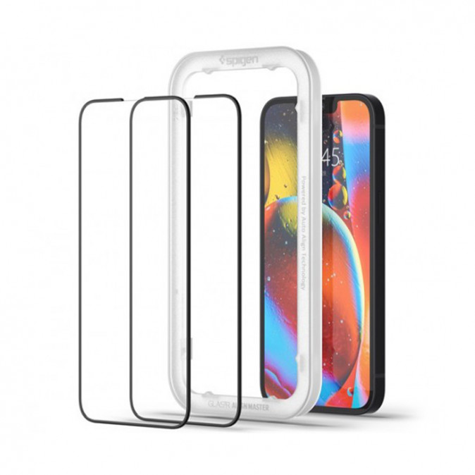 Spigen AlignMaster "Glas.tR" Apple iPhone 13 mini Tempered kijelzővédő fólia (2db) Mobil