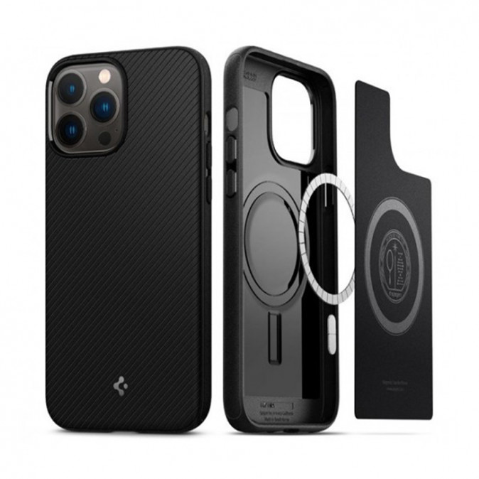 Spigen Core Armor Mag Apple iPhone 13 Pro Matte Black Magsafe tok, fekete Mobil