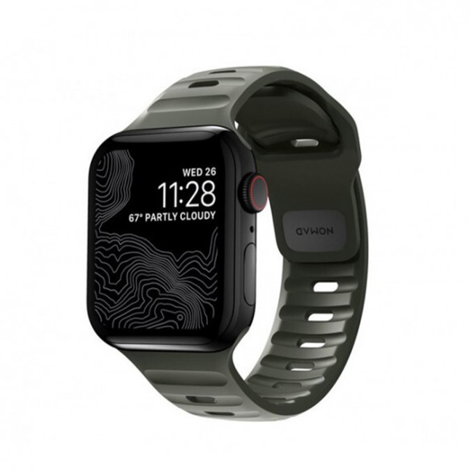 Nomad Sport Apple Watch 42/44/45mm szíj, zöld Mobil