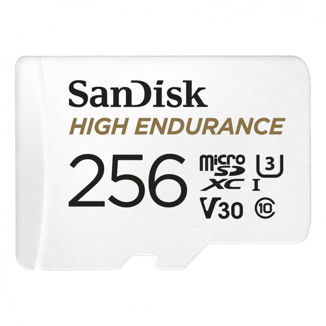 Sandisk Micro SDXC Kártya High Endurance 256GB,100 MB/S,C10,U3,V30 PC