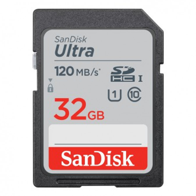 Sandisk SDHC Ultra Kártya 32GB, 120MB/s, CL10, UHS-I PC