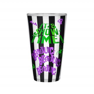 BEETLEJUICE - Nagy Üvegpohár - 400 ml - "Suit" - Abystyle Ajándéktárgyak