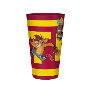 CRASH BANDICOOT - XXL Üvegpohár - 400 ml - "TNT Crash" - Abystyle Ajándéktárgyak