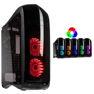 Kolink Punisher RGB ATX Fekete ablakos számítógépház PC