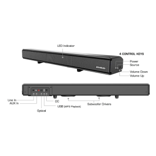 AVerMedia GS333 Gaming Soundbar 2.1 60W fekete hangszóró PC