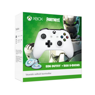 Xbox One Vezeték nélküli kontroller (Fehér) + Fortnite EON Outfit & 500V-BUCKS Xbox One