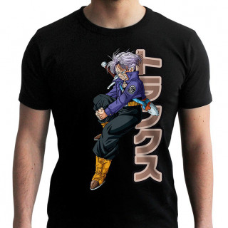 DRAGON BALL - Tshirt - Póló "DBZ/ Trunks" man SS black - new fit (L-es méret) - Abystyle Ajándéktárgyak