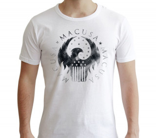 FANTASTIC BEASTS - Tshirt - Póló  "MACUSA" man SS white - new fit (L-es méret) - Abystyle Ajándéktárgyak