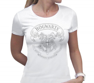 HARRY POTTER - Póló "Hogwarts" - Női, fehér (XL-es méret) - Abystyle Ajándéktárgyak