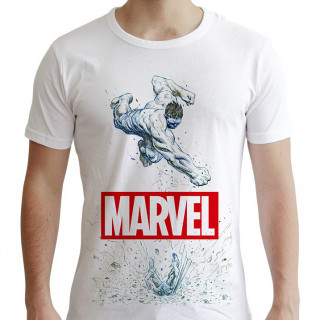 MARVEL - Tshirt - Póló "Marvel Hulk" man SS white - new fit (XXL-es méret) - Abystyle Ajándéktárgyak