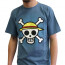 ONE PIECE - Tshirt - Póló "Skull with map" man SS stone blue - basic (XXL-es méret) - Abystyle thumbnail