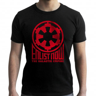 STAR WARS - Tshirt - Póló "Galactic Empire" man SS black - new fit (S-es méret) - Abystyle Ajándéktárgyak