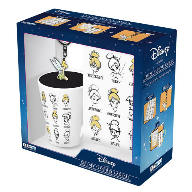 DISNEY - Pck Mug340ml + Keyring + Notebook "Tinker bell" - Ajándékcsomag - Abystyle Ajándéktárgyak