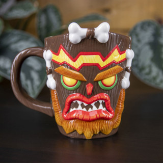 CRASH BANDICOOT - Shaped 3D Mug Uka Uka Crash Bandicoot - Bögre - Abystyle Ajándéktárgyak