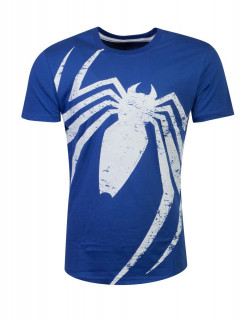 Spiderman - Acid Wash Spider Blue Póló (L-es méret) Ajándéktárgyak