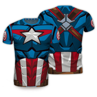 MARVEL - Tshirt cosplay "Captain America" man XL - Póló - Abystyle Ajándéktárgyak