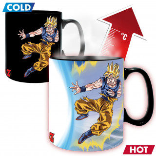 DRAGON BALL - Hőérzékeny Bögre - 460 ml - DBZ/ Goku VS Buu - Abystyle Ajándéktárgyak