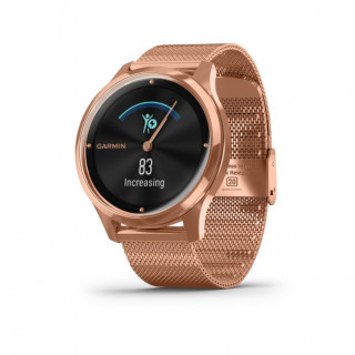 vívomove Luxe rose gold-fekete milánói típusú fém 18K rose gold szíjjal Mobil