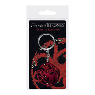 Game of Thrones 3D Metal Keychain Targeryen Sigil 6 cm - Fém kulcstartó Ajándéktárgyak