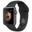 Apple Watch Series 3 42mm Space Gray Aluminum Case with Black Sport Band thumbnail