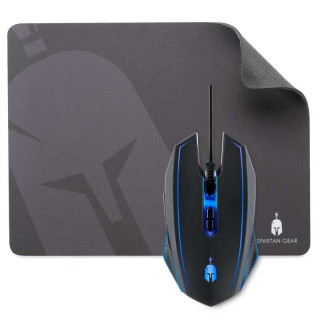 Spartan Gear - Phalanx Wired Gaming Mouse & Mousepad - Vezetékes Gamer Egér és Egérpad PC