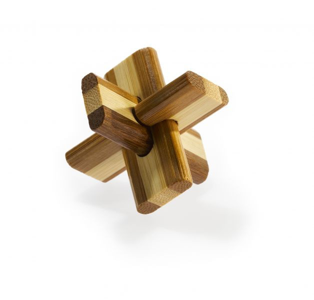 3D Bambusz puzzle - Doublecross** 473125 Játék