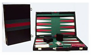 Backgammon, 46x30 cm-es műbőr koffer - 605503 Játék