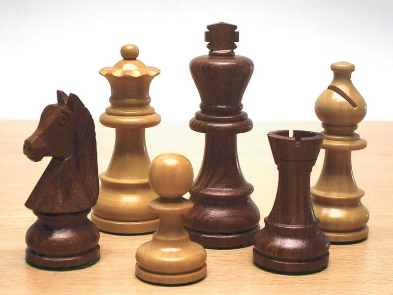 Sakkfigura készlet fából, 93 mm,súlyozatlan, Staunton 6 - 650529 Játék